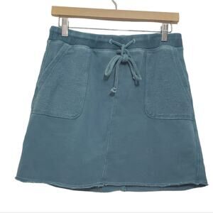 Saturday Sunday | Anthropologie Terry Mixed Texture Drawstring Skirt Tennis Prep